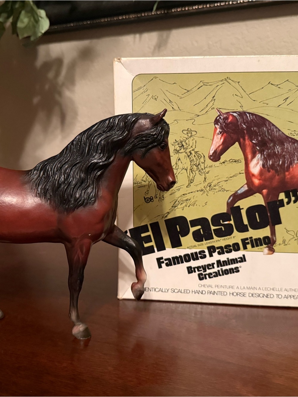 Breyer El Pastor Paso Fino Horse Figurine - Brown with Black Mane